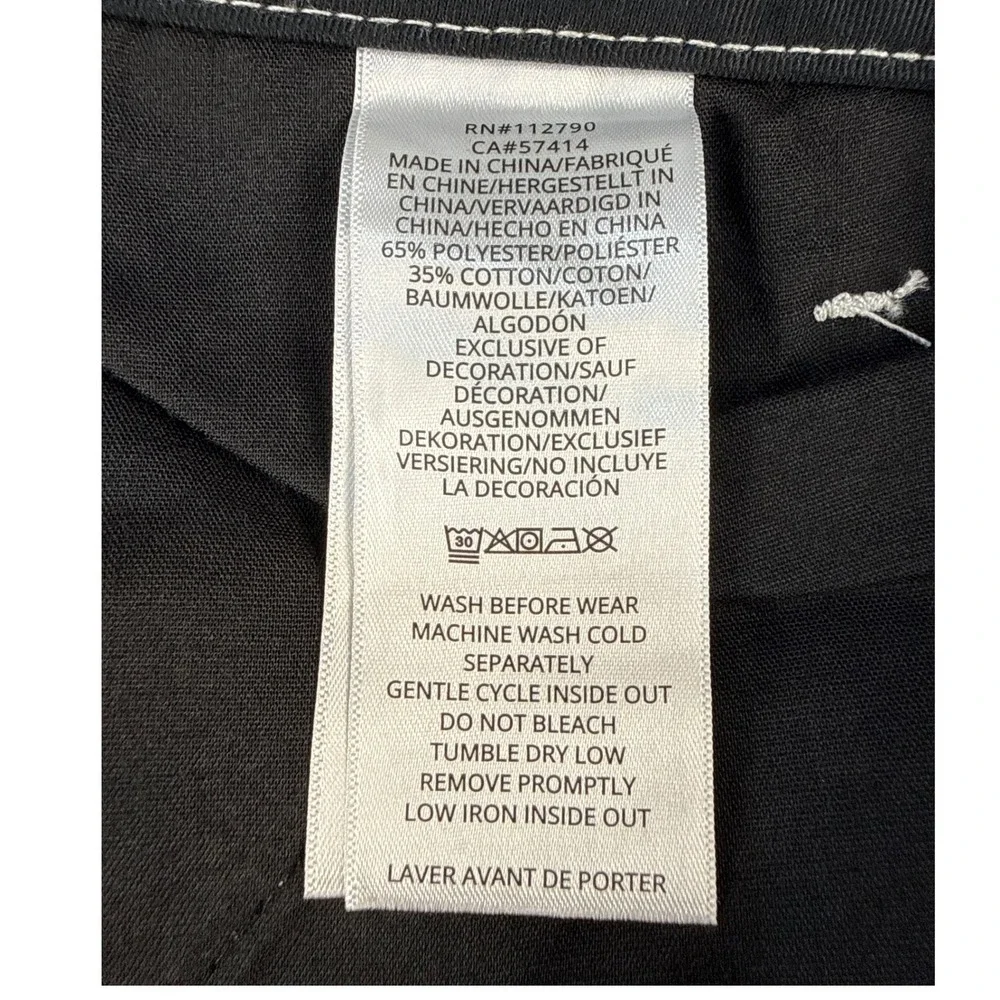 True Religion Cargo Pants Mens 34 Jet Black Contrast Stitch NEW